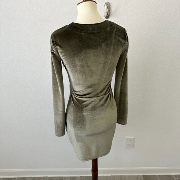 Revolve NBD Connor Velvet Mini Dress in Olive Size S - Picture 5 of 11